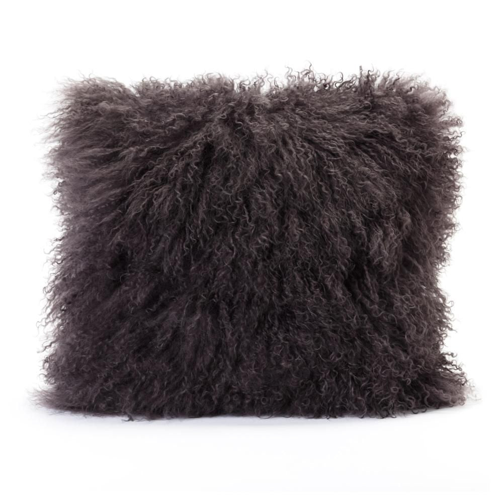 Lamb Fur Pillow Grey