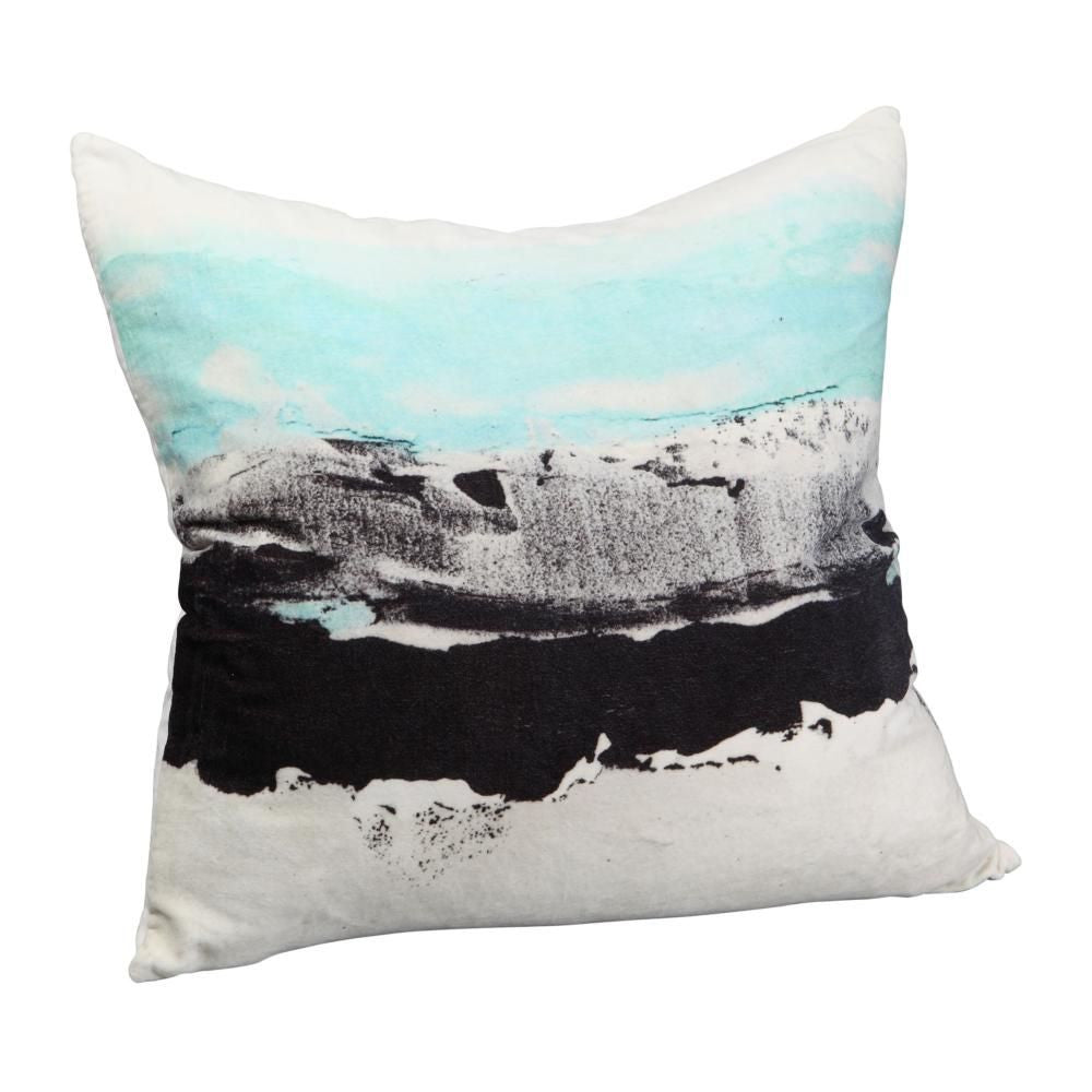 Watercolor Velvet Cushion W/ Feather Insert