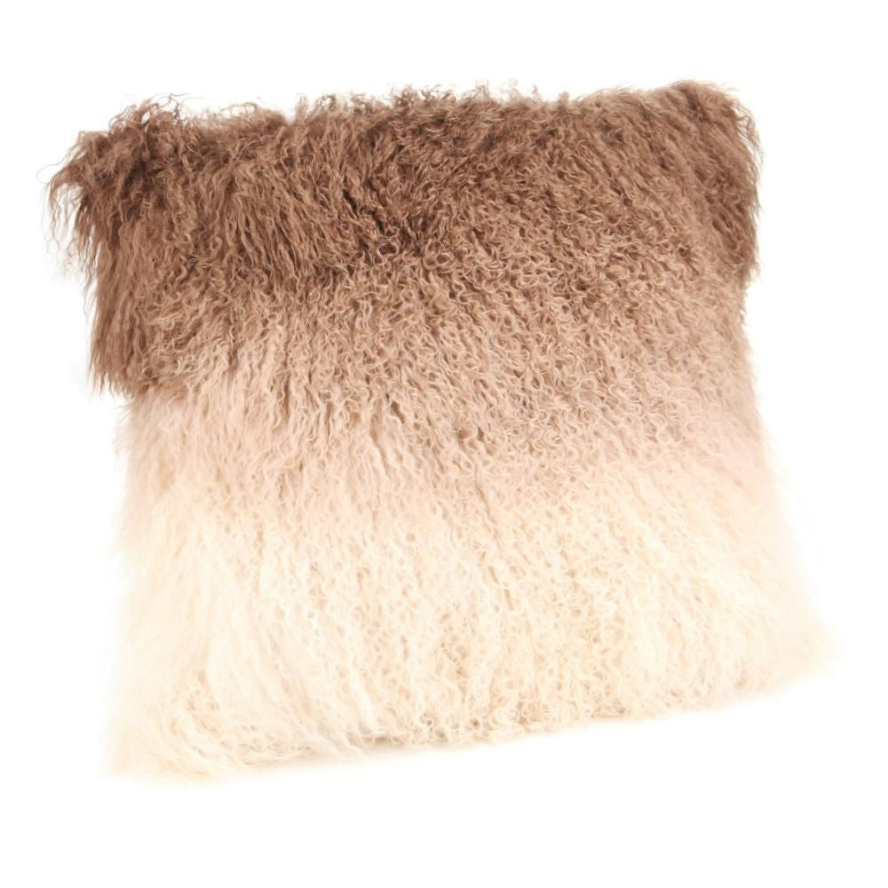 Lamb Fur Pillow Tan Spectrum