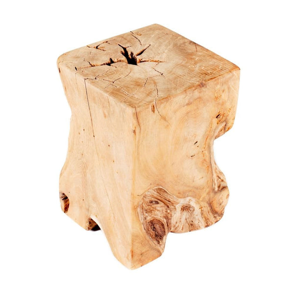 Natural Teak Wood End Table