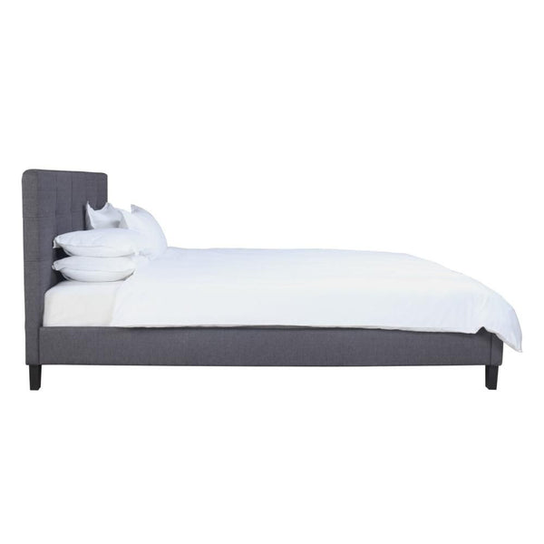 Eliza Queen Bed Dark Grey Fabric