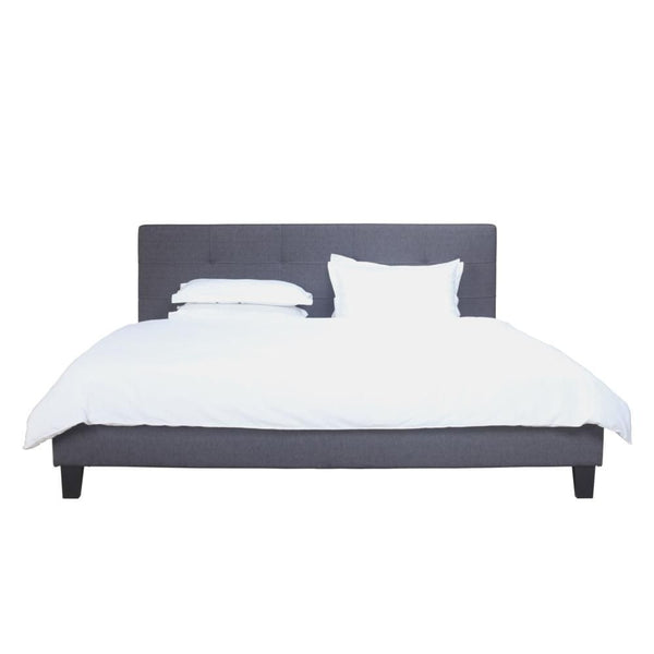 Eliza King Bed Dark Grey Fabric