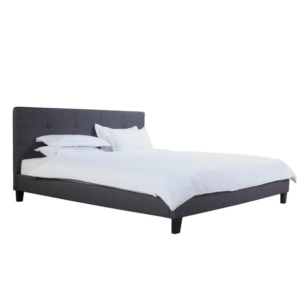 Eliza King Bed Dark Grey Fabric