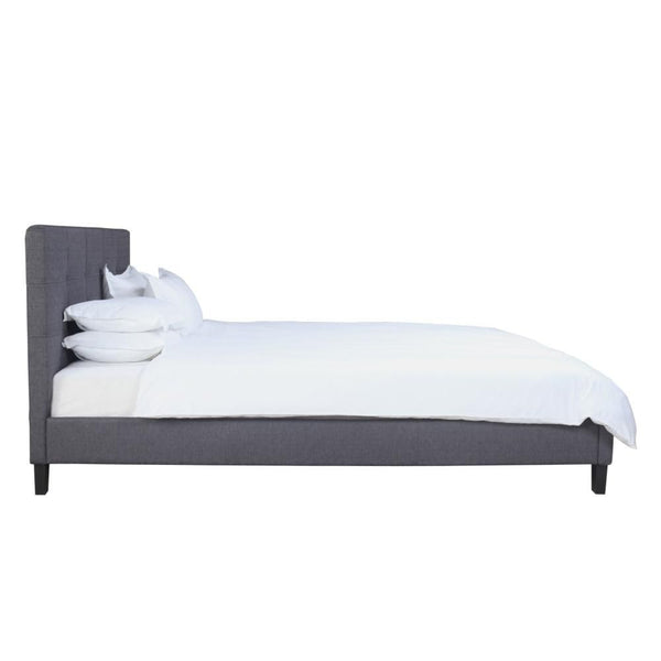 Eliza King Bed Dark Grey Fabric