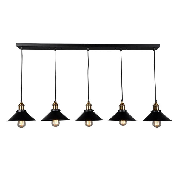 Renata Linear 5 Light Pedant Black