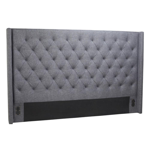 Lola King Headboard Grey Fabric