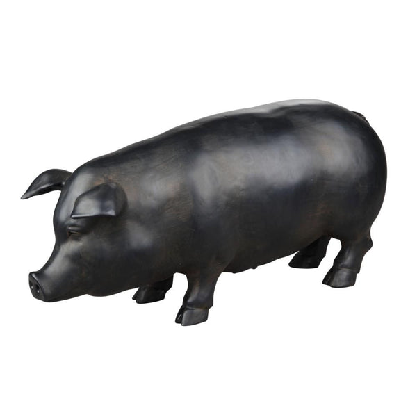 Swine Sculpture Black