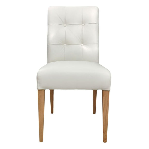 Marcelle Leather Side Chair White-M2