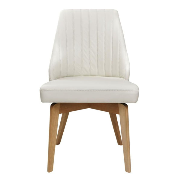 Nadine Leather Side Chair White-M2