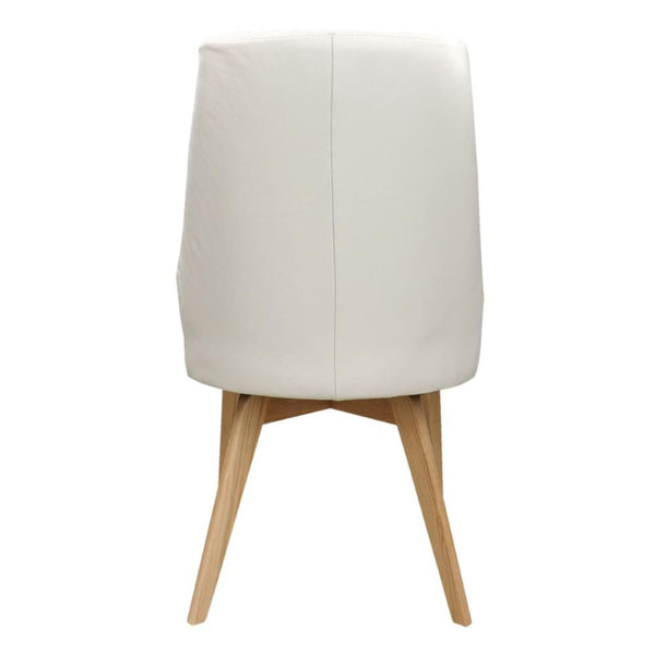 Nadine Leather Side Chair White-M2