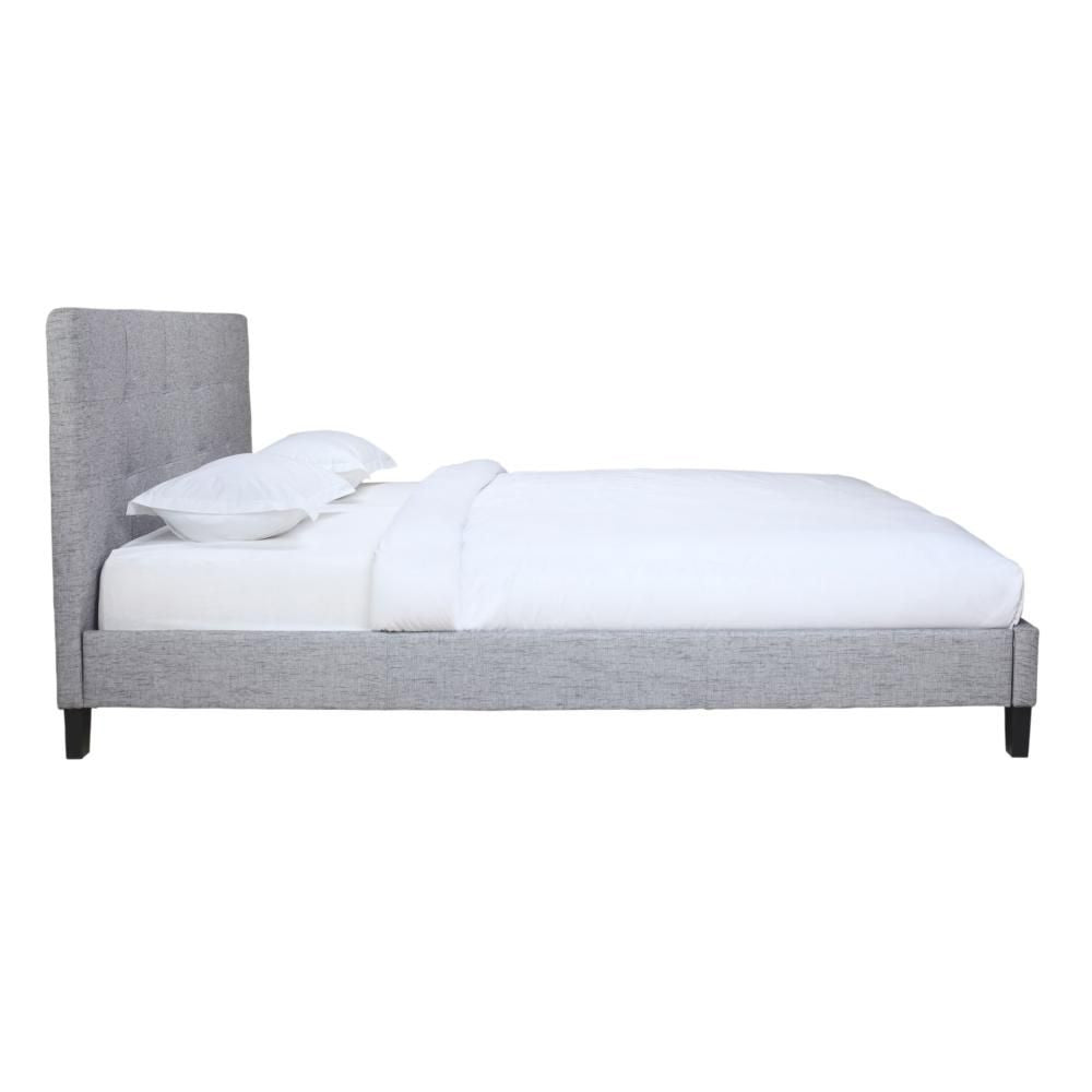 Eliza King Bed Light Grey Fabric