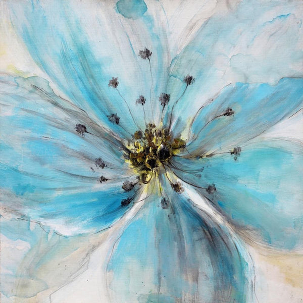 Sky Blue Poppy Wall Décor