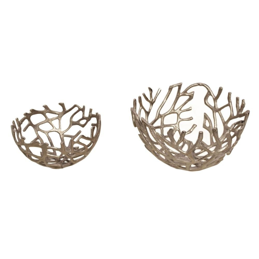 Branch Bowl Silver Set Of Two