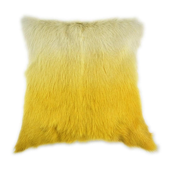 Goat Fur Pillow Yellow Spectrum