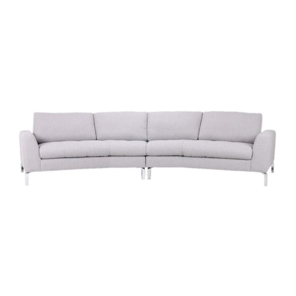 Dora Fabric Curve Sectional Grey