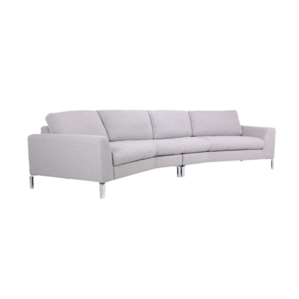 Dora Fabric Curve Sectional Grey