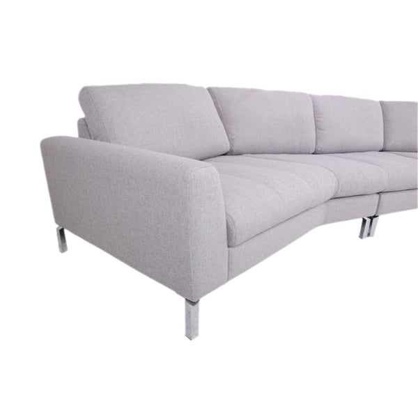 Dora Fabric Curve Sectional Grey