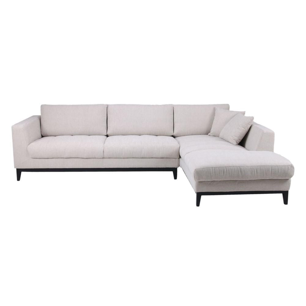 Nickel Fabric Sectional Right Grey