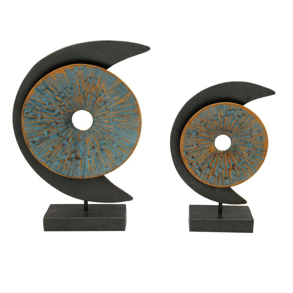 Blue Moon Sculpture Set Of 2