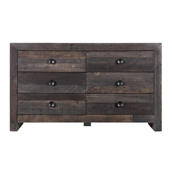 Vintage 6 Drawer Dresser Grey