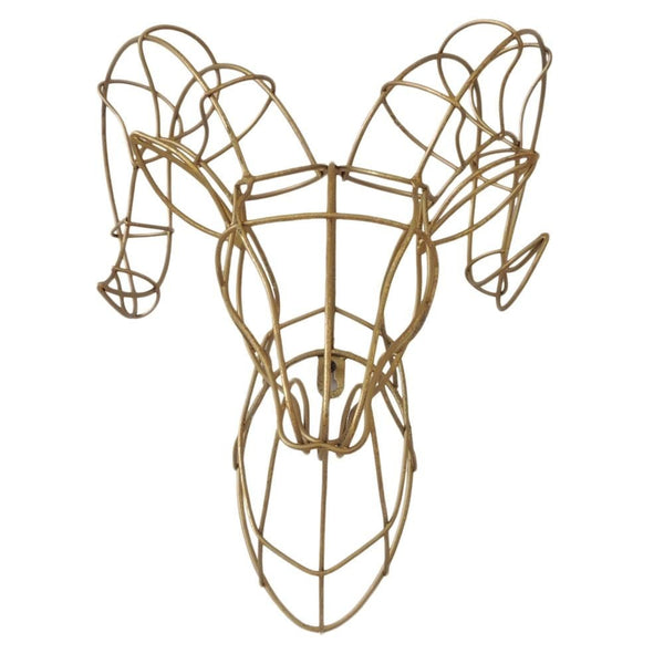 Gold Ram Wire Wall Décor