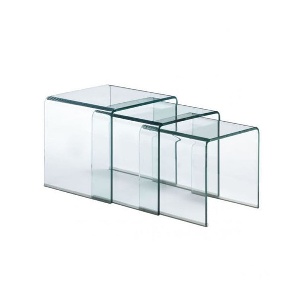 Explorer Nesting Table Clear Glass