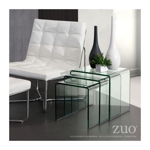 Explorer Nesting Table Clear Glass