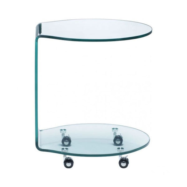 Mission Side Table Clear Glass