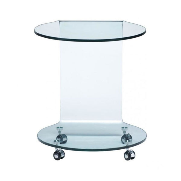 Mission Side Table Clear Glass