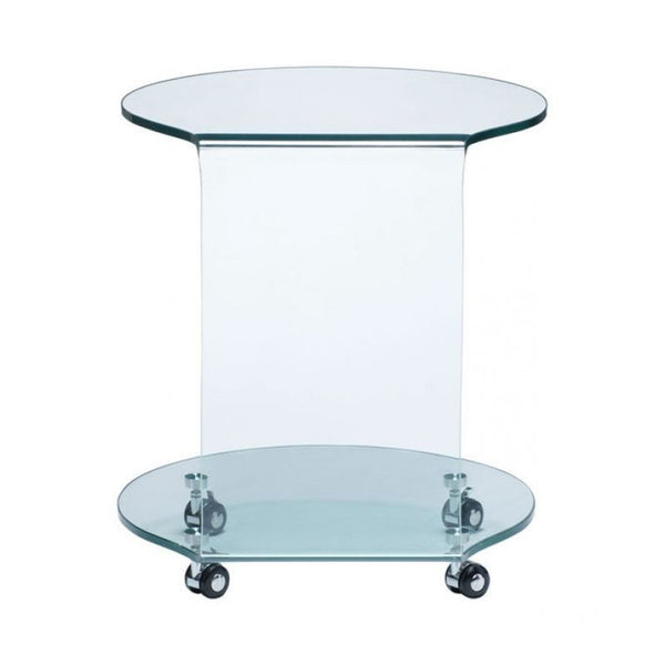 Mission Side Table Clear Glass