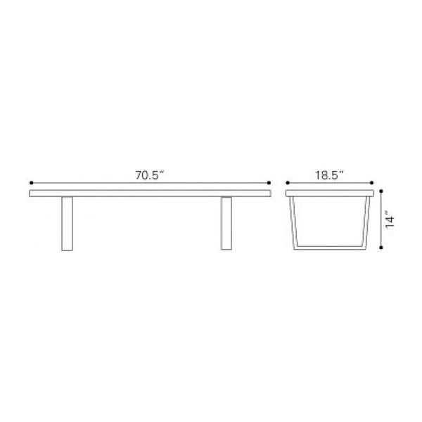 Heywood Triple Bench Natural