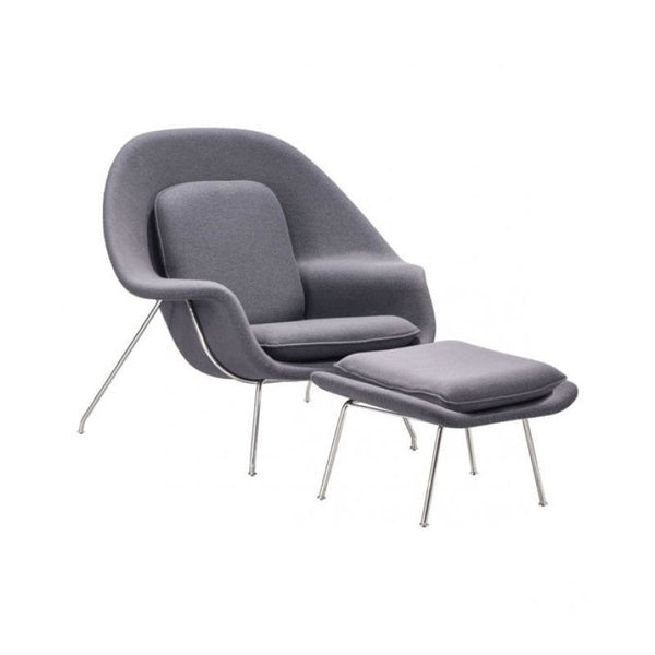 Nursery Chair And Ottoman Gray