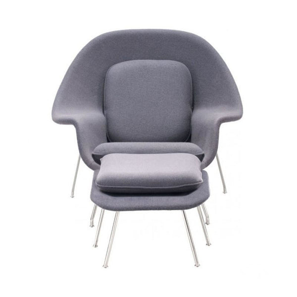 Nursery Chair And Ottoman Gray