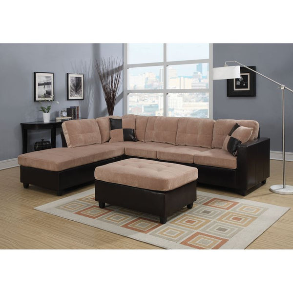 Reversible Sectional Sofa WIth 2 Pillows