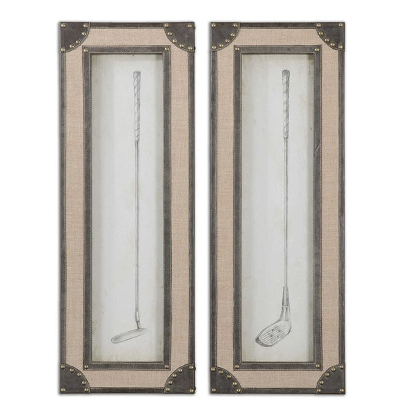 Vintage Golf Clubs, S/2