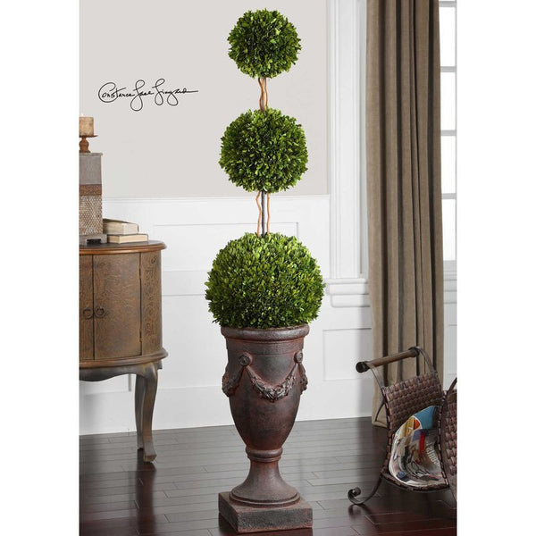 Preserved Boxwood, Triple Topiary