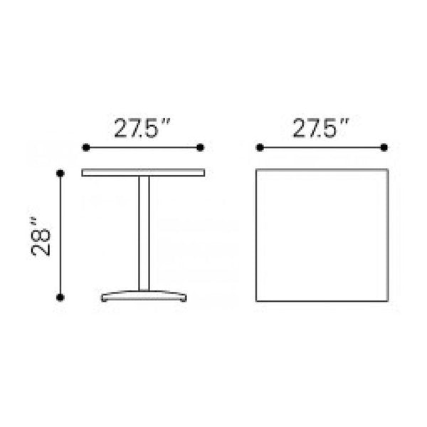 Christabel Square Table Aluminum