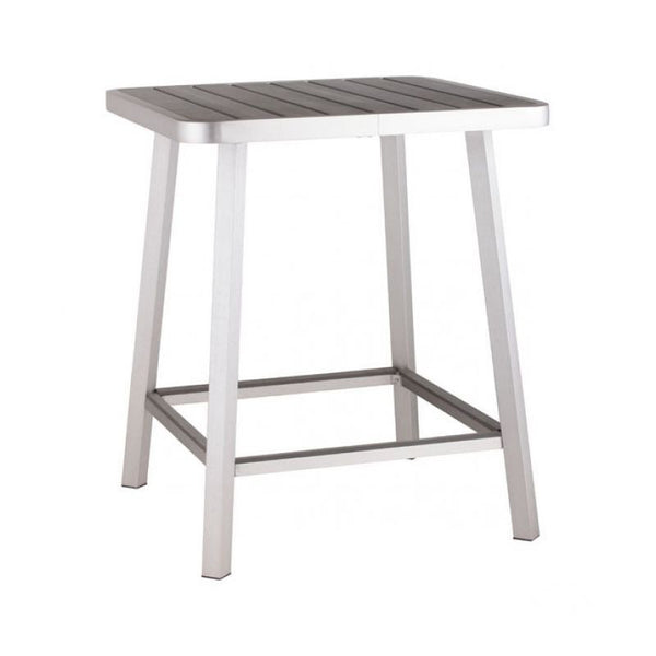 Megapolis Bar Table Brushed Aluminum