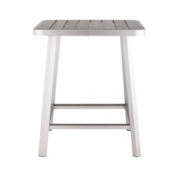 Megapolis Bar Table Brushed Aluminum