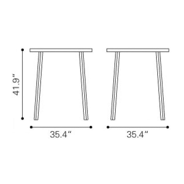 Megapolis Bar Table Brushed Aluminum