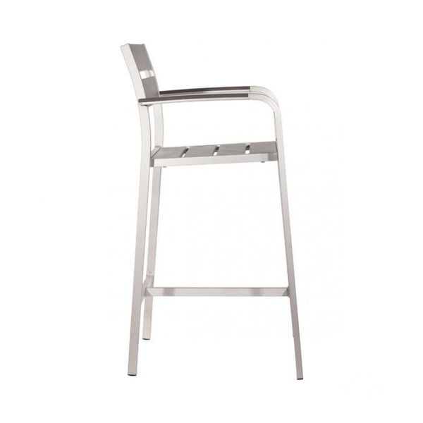Megapolis Bar Arm Chair Brush Aluminum