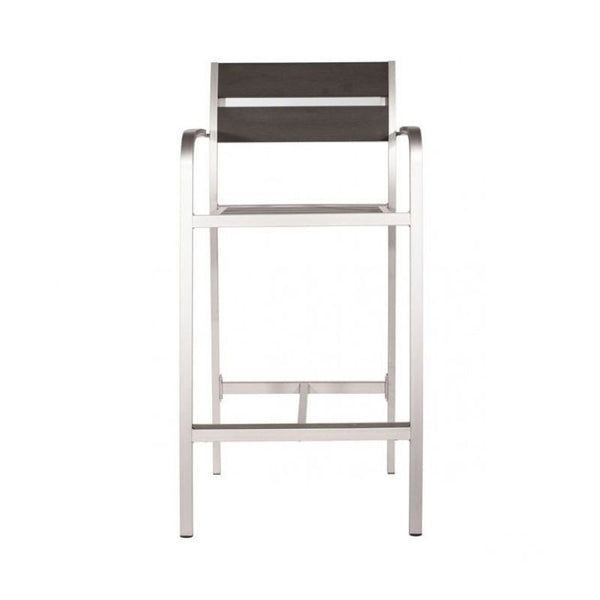 Megapolis Bar Arm Chair Brush Aluminum