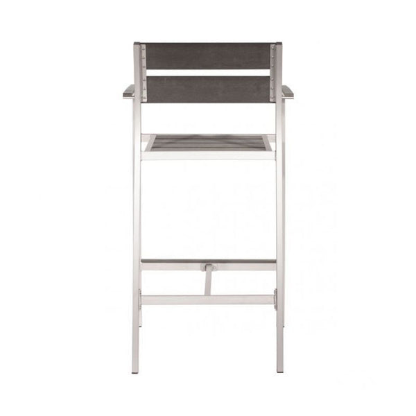 Megapolis Bar Arm Chair Brush Aluminum