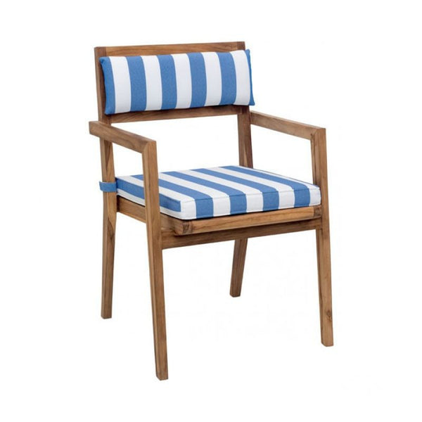 Nautical Chair Seat Cushion Blue & White