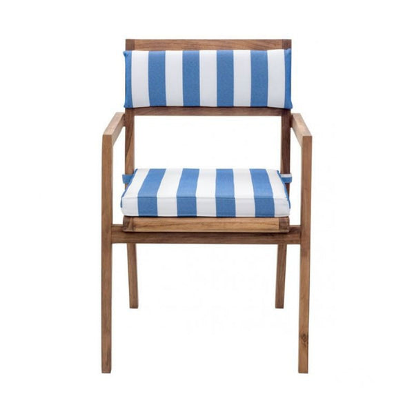 Nautical Chair Seat Cushion Blue & White