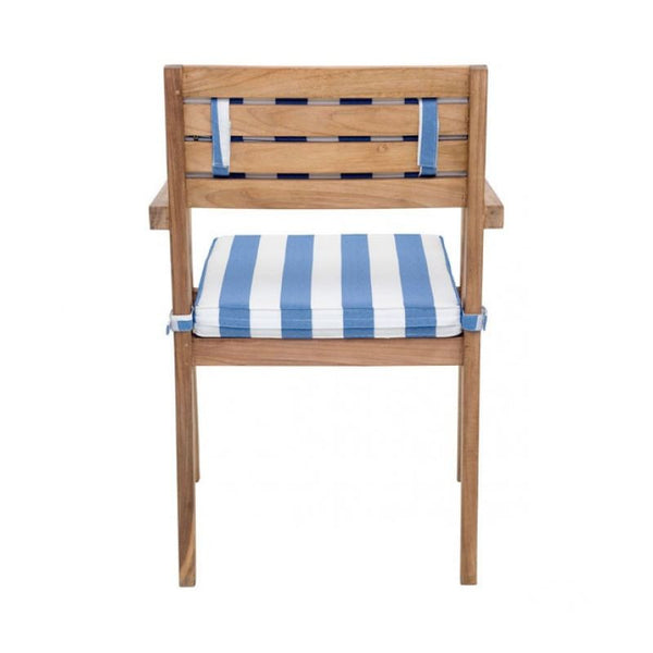 Nautical Chair Seat Cushion Blue & White