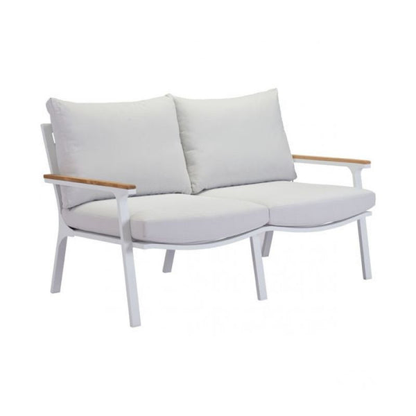 Maya Beach Sofa Gray, Natural & White