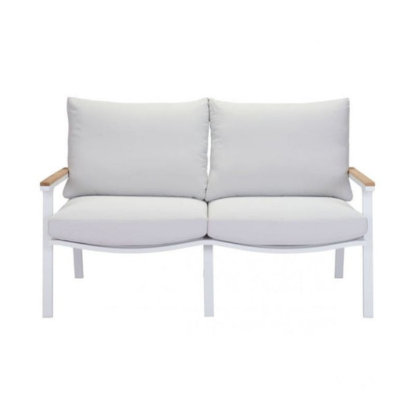 Maya Beach Sofa Gray, Natural & White