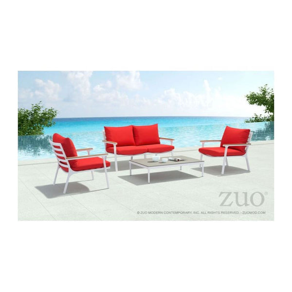 Maya Beach Sofa Gray, Natural & White