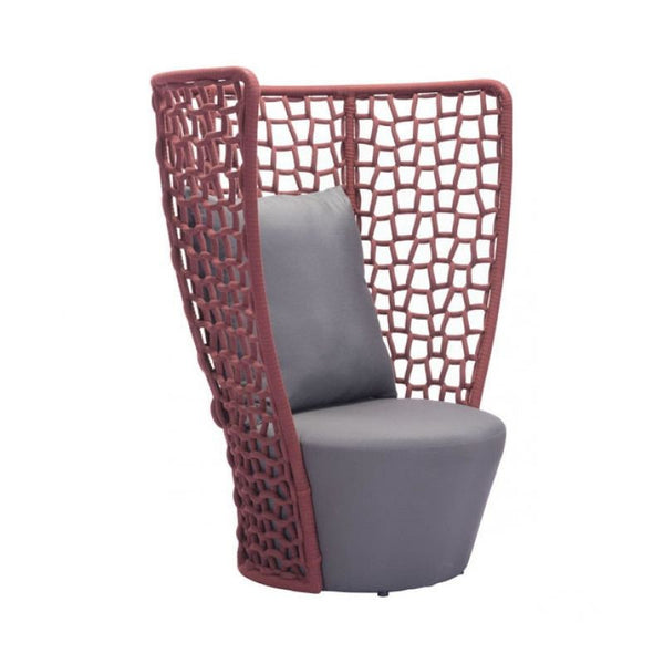 Faye Bay Beach Chair Cranberry & Gray